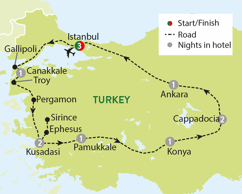tourhub | Travelsphere | Treasures of Turkey | Tour Map