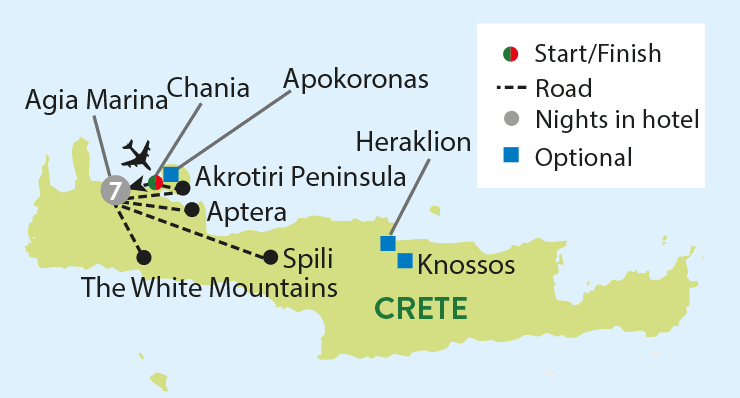 tourhub | Travelsphere | Wildflowers of Crete | Tour Map