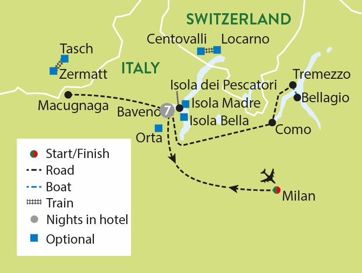 tourhub | Travelsphere | Magnificent Maggiore & Lake Como | Tour Map
