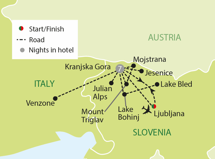 SECRET SLOVENIA tour map