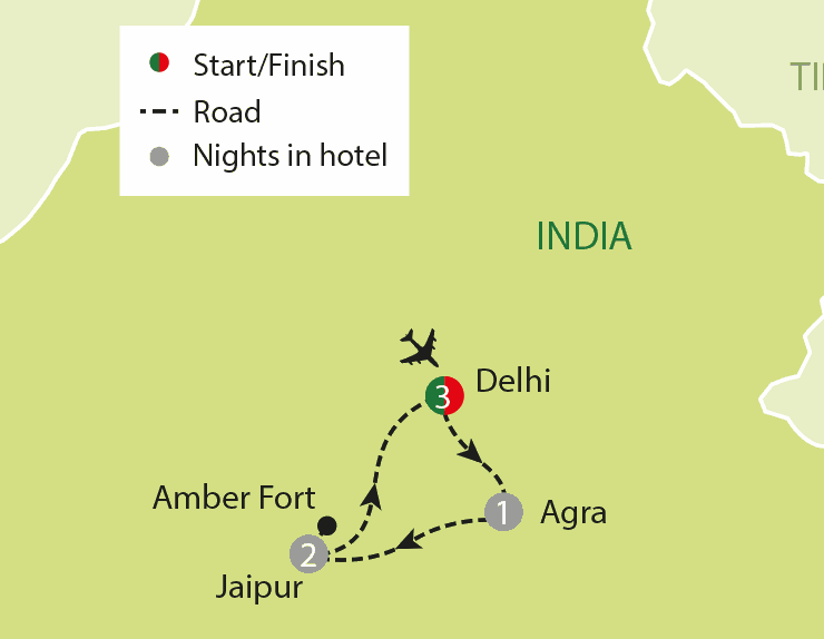 An Invitation To India tour map