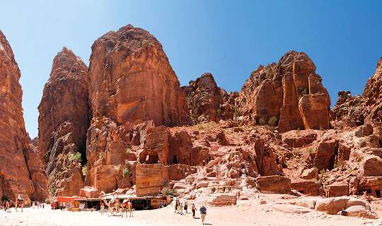 The famous archaeological site Petra, Jordan