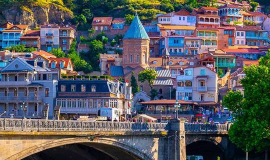 Tbilisi peace bridge in Georgia