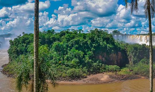 Iguaçu National Park waterfalls and trees
