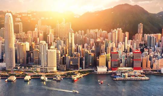 Sunrise over Hong Kong
