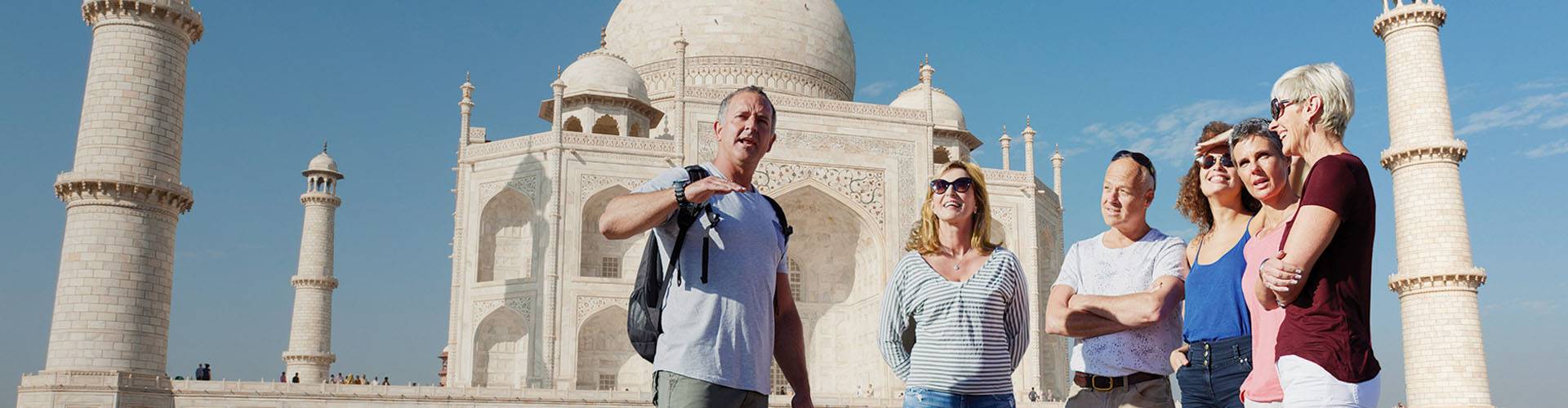 Group at the Taj Mahal, Just You 