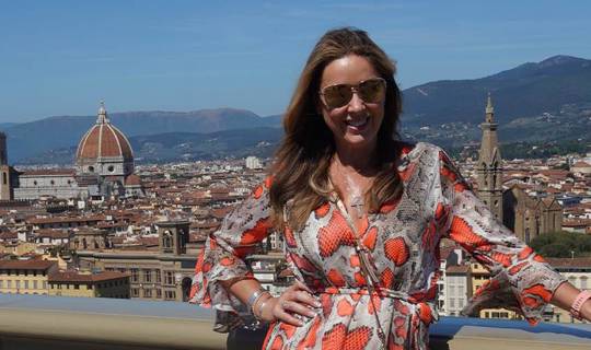 Claire Sweeney in Italy