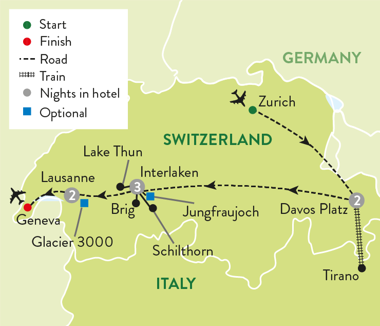 tourhub | Travelsphere | The Best of Switzerland | Tour Map