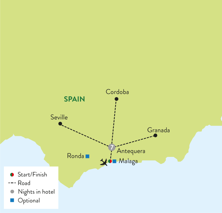 tourhub | Travelsphere | A Week in Andalucia | Tour Map