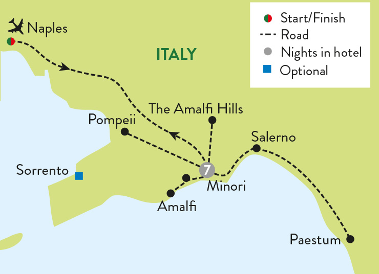 tourhub | Travelsphere | Christmas on the Amalfi Coast, Pompeii & Paestum | Tour Map