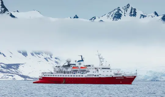 G Adevntures' ship The Expedition in the Artic