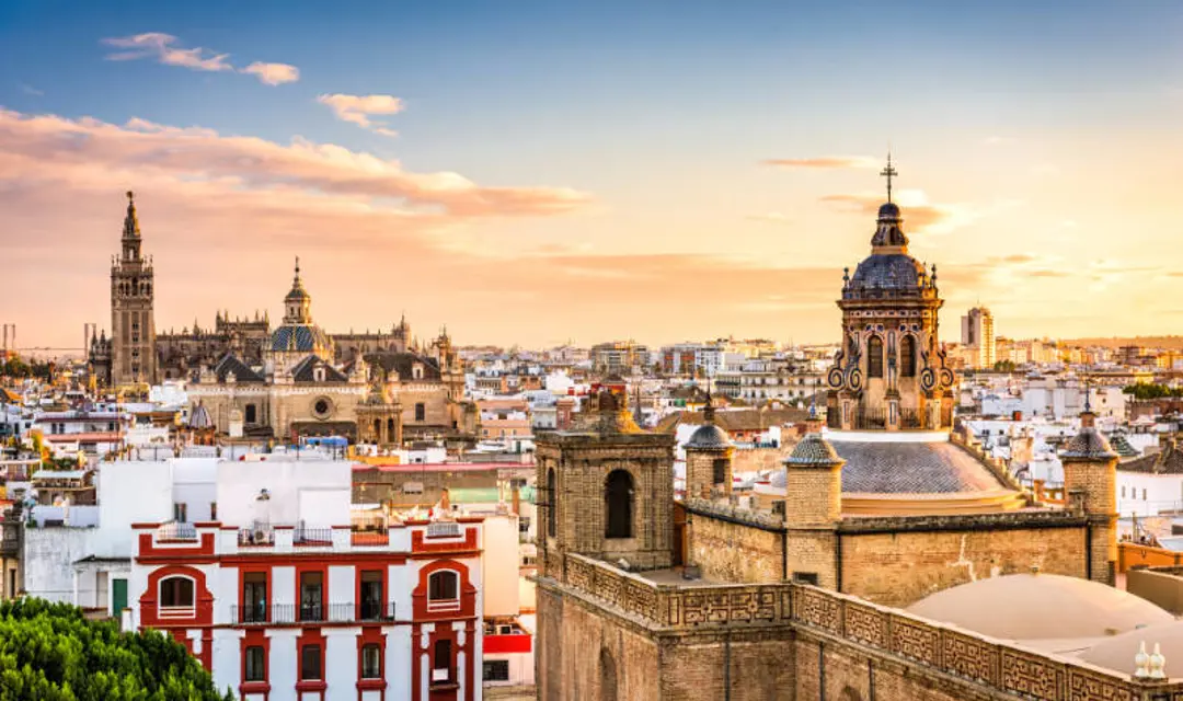 A view across the rooftops of Seville, Spain